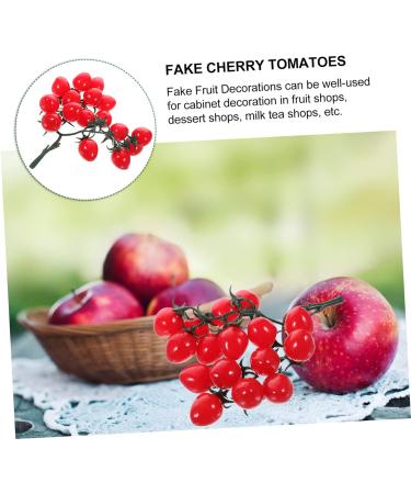 Abaodam 5pcs String Simulated Cherry Tomatoes Yellow Cherry Tomatoes Decor Lifelike Vegetables Lifelike Fruit Model Fake Tomatoes Fruits Faux Fake Grapes Pvc Fake Food Mini Child Redx5pcs 18X16CMx5pcs - Buy Online on GoSupps.com
