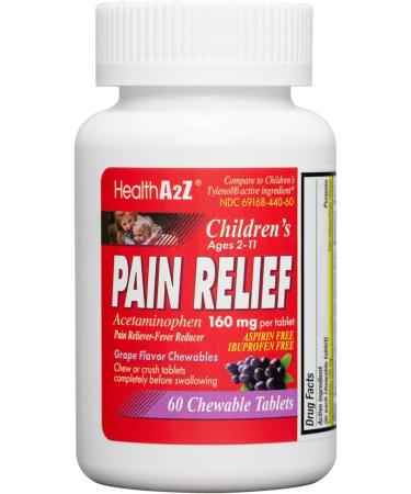 HealthA2Z Family Pain Relief Bundle Dye-Free Aspirin 81mg Acetaminophen & Caffeine Headache Relief Children s Chewable Acetaminophen - Buy Online on GoSupps.com