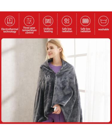 Buy Triclicks USB Heated Blanket - Fast Heating Adjustable Temperature Portable & Washable Thermal Blanket for Neck Shoulder & Stomach - 150x85cm - Buy Online on GoSupps.com