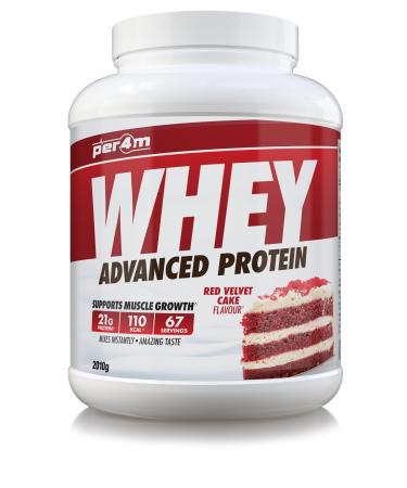 Per4m Protein Whey Powder | 67 Servings of High Protein Shake with Amino Acids | for Optimal Nutrition When Training | Low Sugar Gym Supplements (Red Velvet Cake 2010g) Red Velvet Cake 67 Servings (Pack of 1)