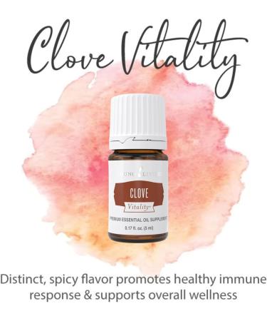Clove Vitality 5ml by Young Living - Antioxidant and Immune System Support - Warm and Spicy Flavor Tea Flavoring Baked Goods Flavor - Culinary Essential Oil for Recipes - Buy Online on GoSupps.com