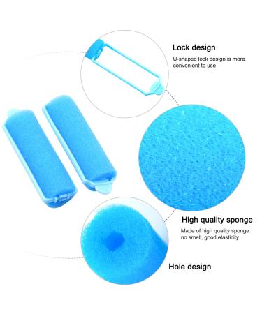 36 Pieces Foam Sponge Curly Curlers Soft Hair Roll DIY Styling Tool for Women & Children (Pink Yellow Blue) 2cm - Buy Online on GoSupps.com