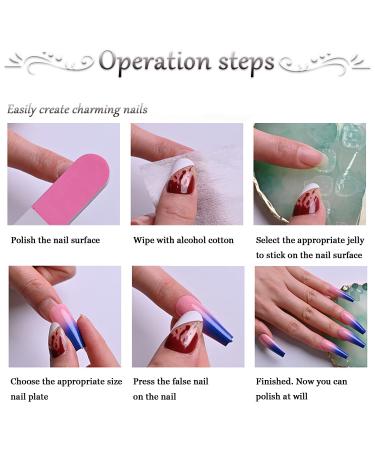 24 Pcs Brown Flower Pattern Coffin Press on Nails - Long Full Cover False Nails for Women & Girls - Buy Online on GoSupps.com