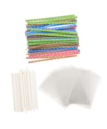 Alipis 1 Set Lollipop Stick Candy Wrappers for Chocolate Cookie Treat Bags Lollipop Pouch Kit Dessert