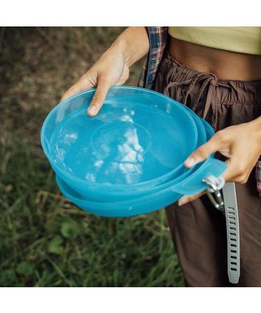 Sun Company Zero Plates - 4-Pack Stackable Nesting Plates for Camping | Dishwasher-Safe Dinnerware for Backpacking & RV | Space-Saving Travel Mess Kit (Blue Ice) - Buy Online on GoSupps.com
