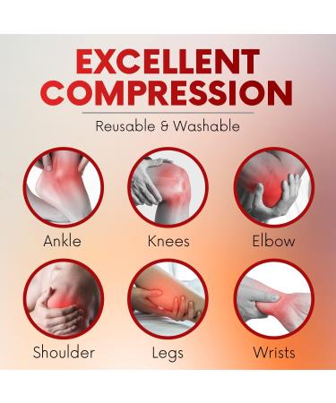 HEALQU Elastic Bandage- 2 Inch x 5 Yards, Self-Closure Compression Wrap for Various Body Parts - Box of 10 Rolls - Buy Online on GoSupps.com