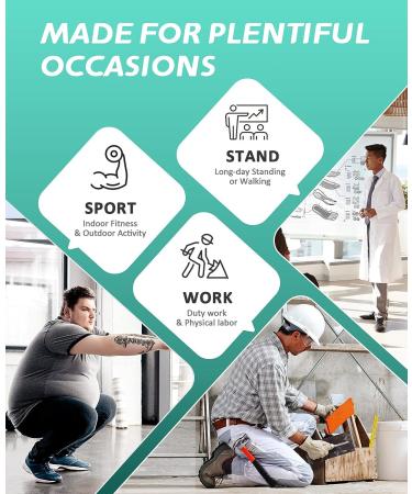 TANSTC Heavy Duty Shoe Inserts for Flat Feet & Plantar Fasciitis - High Arch Support for All-Day Comfort - Men's 8.5-9.5 | Women's 10 - Lake Blue - Buy Online on GoSupps.com