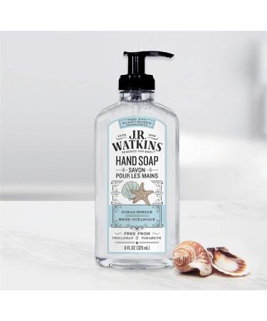 J.R. Watkins Ocean Breeze Hand Soap 11 oz - Refreshing Cleanliness - Buy Online on GoSupps.com