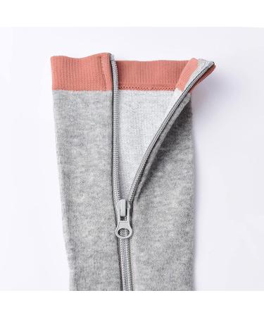 Clicitina Zippered Knee High Open Toe Walking & Running Boots DS756 | Grey L - Best International Shipping - Buy Online on GoSupps.com