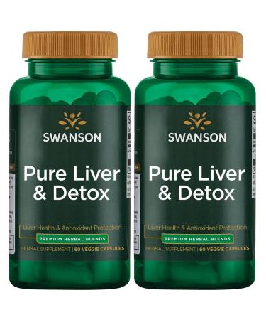 Swanson Pure Liver '&' Detox 60 Vegan Caps 2 Pack