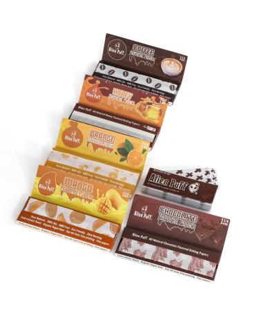 Flavored Rolling Papers 1 1/4 Size Rolling Papers set 7 Pack Mixed Ultra-Thin Classic Flavored Paper Fruit Attraction Fragrance With Tips
