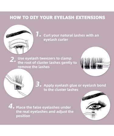 Individual D Curl 8mm Eyelash Segments - Natural DIY Eyelash Extensions | 1 Pack for Stunning Eye Makeup - Buy Online on GoSupps.com