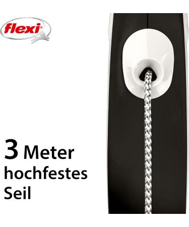 Buy Flexi Dog Leash - Extendable with Soft Handle 3m/5m/8m for Dogs 8-20kg XS Black | International Shipping Available - Buy Online on GoSupps.com