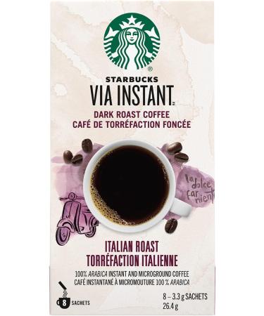 Starbucks Via Instant Italian Roast Dark Roast Coffee 8 Count & Medium Roast Premium Instant Coffee 90 g - Buy Online on GoSupps.com
