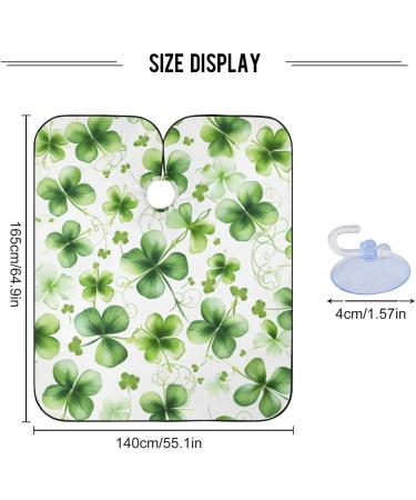 Waterproof Barber Cape - Green Clover & Cheetah Haircut Bib for Men & Women | Best Hair Cutting Cape for Salons & Home Use - Buy Online on GoSupps.com