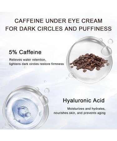 5% Caffeine Eye Cream for Dark Circles & Puffiness | Anti-Aging Hydrating Eye Cream for Men & Women - Reduce Wrinkles Fine Lines & Eye Bags - Buy Online on GoSupps.com