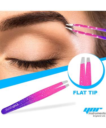 YNR Fine Point Slant Tweezers Women and Men Splinter Ticks Facial Chin Hair Brow and Ingrown Hair Removal Set Sharp Needle Nose Pluckers - Buy Online on GoSupps.com