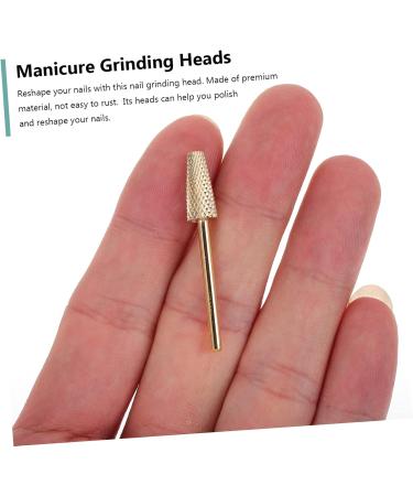 Nail Polisher Nail Art Nail Polishing Bits Portable Nail Gel Polishing Head Nail Drill Head Nail File Head Nail File Bits Tool Manicure Tools Tungsten Steel Exfoliating 4x0.5cm golden - Buy Online on GoSupps.com
