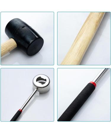 Petyoung Coconut Opener Tool Set Stainless Steel Coconut Opener with Rubber Hammer Lightweight and Easy to Carry Super Safe and Easy to Open Young Coconuts Tool - Buy Online on GoSupps.com