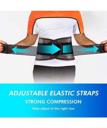 Lower Back Support Belt for Men/Women - Breathable Lumbar Support for Sciatica Pain Relief - XL 1XL Size (Waist 37.4-41.3) by A+ Choice - Buy Online on GoSupps.com