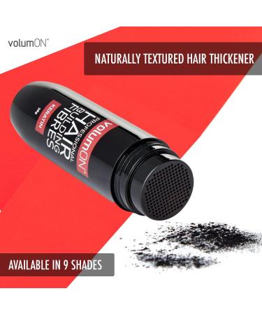 VOLUMON Keratin Hair Building Fibers for Thinning Hair - Instantly Conceals Thinning Areas for Thicker Hair - For Men & Women 28g + Optimizer & Applicator - Buy Online on GoSupps.com