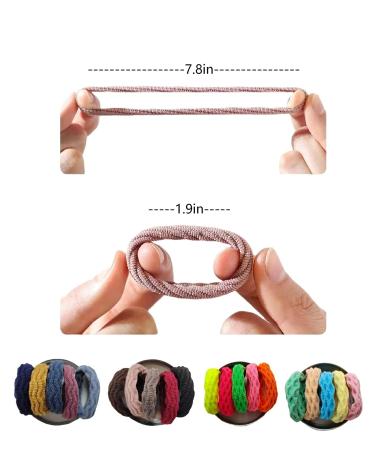 Harmey Non-Slip Seamless Elastic Hair Ties for Thick Hair - 100pcs - Buy Online on GoSupps.com