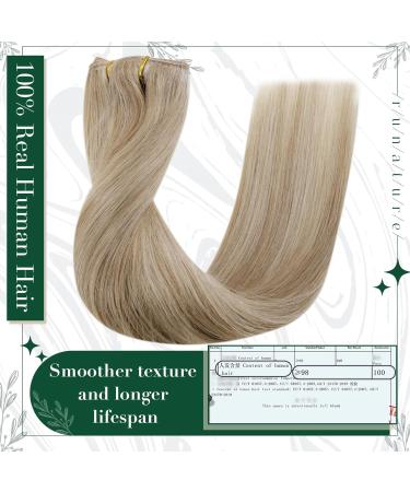 Runature Clip-In Extensions | Real Hair 45cm | Light Blonde Highlights | 3pcs 50g Remy Hair #16/22 | Premium Quality Hair Extensions - Buy Online on GoSupps.com