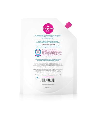Dapple Refill Pack, Fragrance-Free Baby Bottle and Dish Liquid, 34 fl oz - Buy Online on GoSupps.com