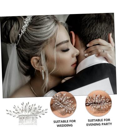 FRCOLOR Hair Comb Bridesmaid Hair Accessories Pearl Hair Accessories Flower Hair Clips for Women Hair Accessories for Women Pearl Tiara Women's Iron Rhinestones Rhinestone Hair - Buy Online on GoSupps.com