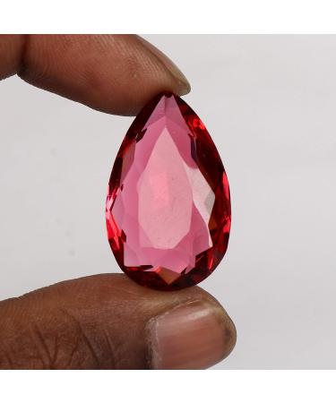 Buy REAL-GEMS 80.25 Ct Pink Tourmaline Pear Shaped Healing Crystal - International Shipping Available - Buy Online on GoSupps.com