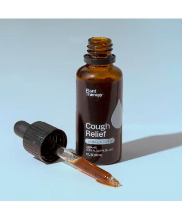 Plant Therapy Organic Cough Relief Tincture 30 mL (1 oz) Naturally Soothes & Cools Irritated Throats Supports Easier Breathing & Cough Relief Organic Glycerin-Based Tincture Blend - Buy Online on GoSupps.com