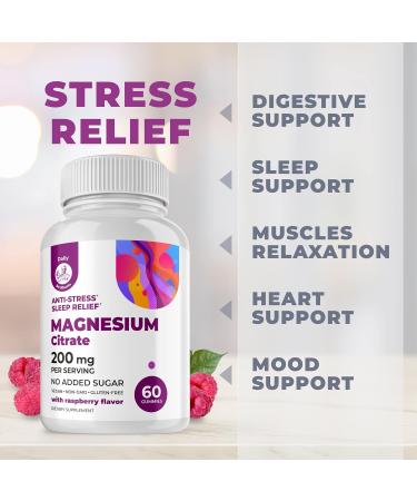 Kids Magnesium 60 Count and Magnesium 60 Count Gummies Sugar-Free - Calm Magnesium Gummies Supplement for Children Sugar-Free Magnesium Calm Chews for Kids & Adults - Buy Online on GoSupps.com