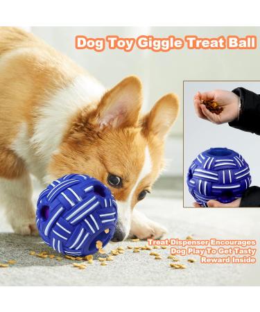 Dikeiuta Interactive Dog Ball Toy for Treat Dispensing and IQ Stimulation - Indestructible, Slow Feeder, 5.51 Inch Purple - Buy Online on GoSupps.com