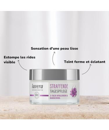 lavera Firming Day Care - anti-aging - Natural cosmetics - Organic plant ingredients - Bakuchiol & Hyaluronic acid - Vegan - Reduces wrinkles - 50 ml - Buy Online on GoSupps.com