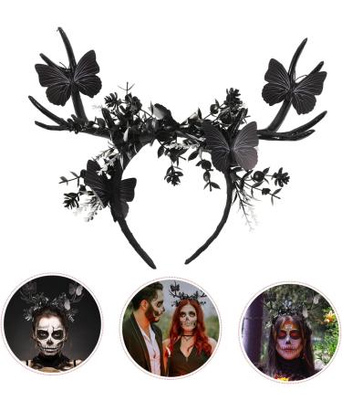 FOMIYES Antler Headband Elf Headband Black Antler Crown Elk Headband Antlers Horns Headband Antler Hair Hoop Cosplay Horns Headpiece Head Bandana Head Bands Halloween Party Headband Cloth 33.00X29.00X14.00CM Black - Buy Online on GoSupps.com