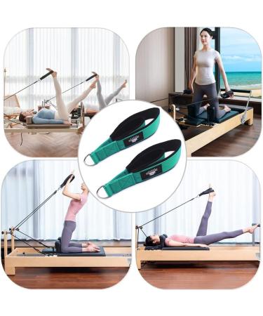 Lights Mountain Pilates Double Loop Straps - 1 Pair, D-Ring Handle, Yoga Exercise Accessories for Home Gym - Lake Green M - Buy Online on GoSupps.com