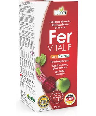 Hubner Iron Vital F 100% PURE Fruit flavour with Vitamin C+B Made in Germany (250ml) - Buy Online on GoSupps.com
