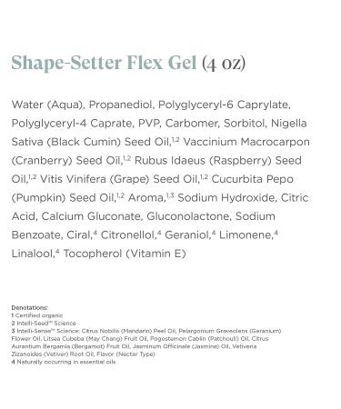 Intelligent Nutrients Shape-setter Organic Flex Gel - Medium Hold Styling Gel (4 oz) - USDA Certified, Petrochemical-free for Men & Women - Buy Online on GoSupps.com