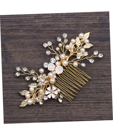 minkissy Tocados Para El Hair Jewelry for Women Handmade Hair Combs Golden Hair Comb Bridal Tiara Rhinestone Hair Comb Rhinestone Comb Bridal Headwear Flowers Headgear - Buy Online on GoSupps.com