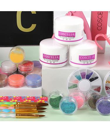 Professional Acrylic Nail Kit for Beginners - 21 Colors, Glitter Powder, Rhinestones, Manicure Tools - Perfect Gift for Women - Buy Online on GoSupps.com