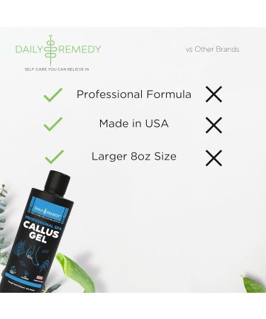 Foot Callus Remover Gel Set - Professional Feet Care for Smooth Skin & Cracked Heels - 8oz Made in USA with Pumice Stone - Buy Online on GoSupps.com