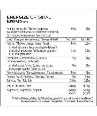 Powerbar Energize Original Banana Punch - 25x55g High Carb Energy Bar with C2MAX Magnesium & Sodium | Best for Endurance Boost - Buy Online on GoSupps.com