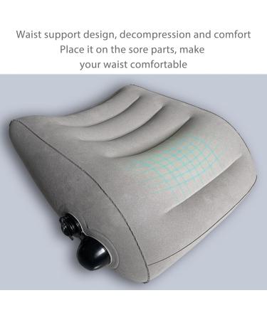 Buy Xnferty Inflatable Lumbar Support Pillow - Portable Washable Gray Pillow for Car Travel & Back Pain Relief - Buy Online on GoSupps.com