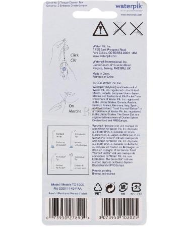 Waterpik TC-100E Tongue Cleaner Bits - Pack of 2 | Effective Oral Care for Fresh Breath | International Shipping Available - Buy Online on GoSupps.com