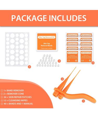 2022 Skin Tag Remover Kit - 2-in-1 Patches for 2mm to 7mm Skin Tags - Mole Wart Tool Device with 40 Remover Bands - Buy Online on GoSupps.com