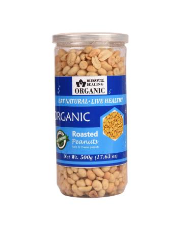 Blessfull Healing Organic Natural Vegan Herb & Cheese Roasted Peanuts Crunchy Healthy Snacks 500 Gram