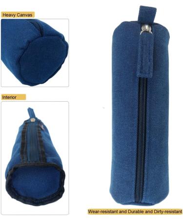 Enyuwlcm Heavy Canvas Stationery Portable Simple Pencil Bag and Practical Durable Compact Zipper Pencil Case 1 Pack Blue - Buy Online on GoSupps.com