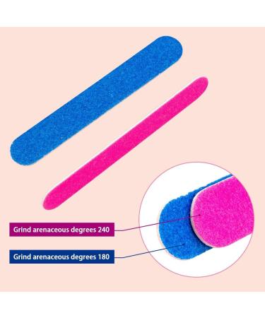 200 Professional Nail Files (180/240 Grit) - Disposable Double-Sided Manicure Tools & Nail Buffers for Healthy Nails - Buy Online on GoSupps.com