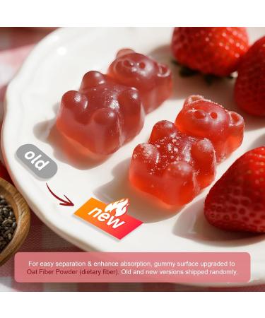 (2 Pack) Magnesium Potassium Supplement Gummies - New Formula Calm Magnesium Bisglycinate Gummies & Plant Potassium Plus Chia Seeds B6 D3 K2 & Calcium for Sleep Leg Cramps & Muscle -Vegan 60 Count Strawberry 60 Count (P  - Buy Online on GoSupps.com