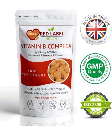 Vitamin B Complex High Strength 60 Tablets (2 Months Supply) All 8 Vitamins B in 1 Tablet Vitamins B1 B2 B3 B5 B6 B12 Biotin & Folic Vitamin B for Men & Women Vegan Made in The UK 1 count (Pack of 60) - Buy Online on GoSupps.com